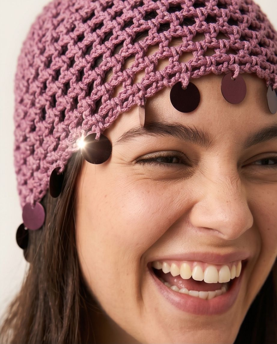 PURPLE GLITZ KNIT