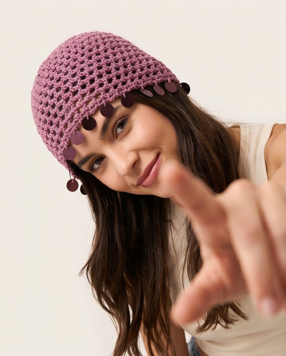 PURPLE GLITZ KNIT